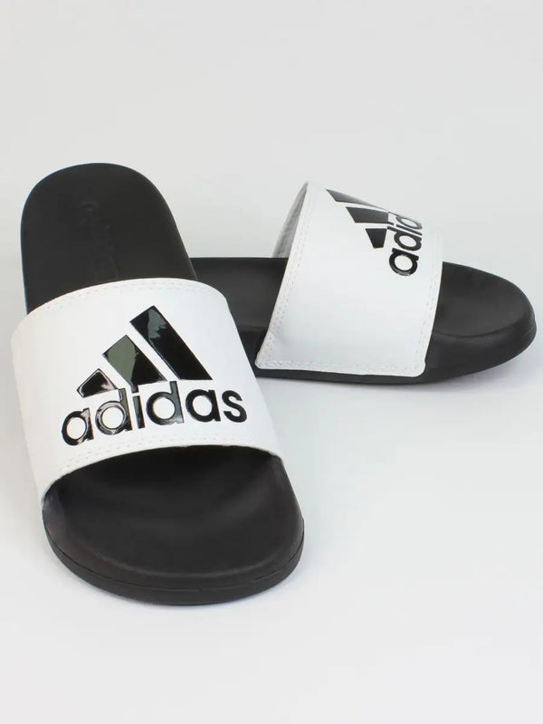 Adidas Adilette Comfort Slides - White\Black