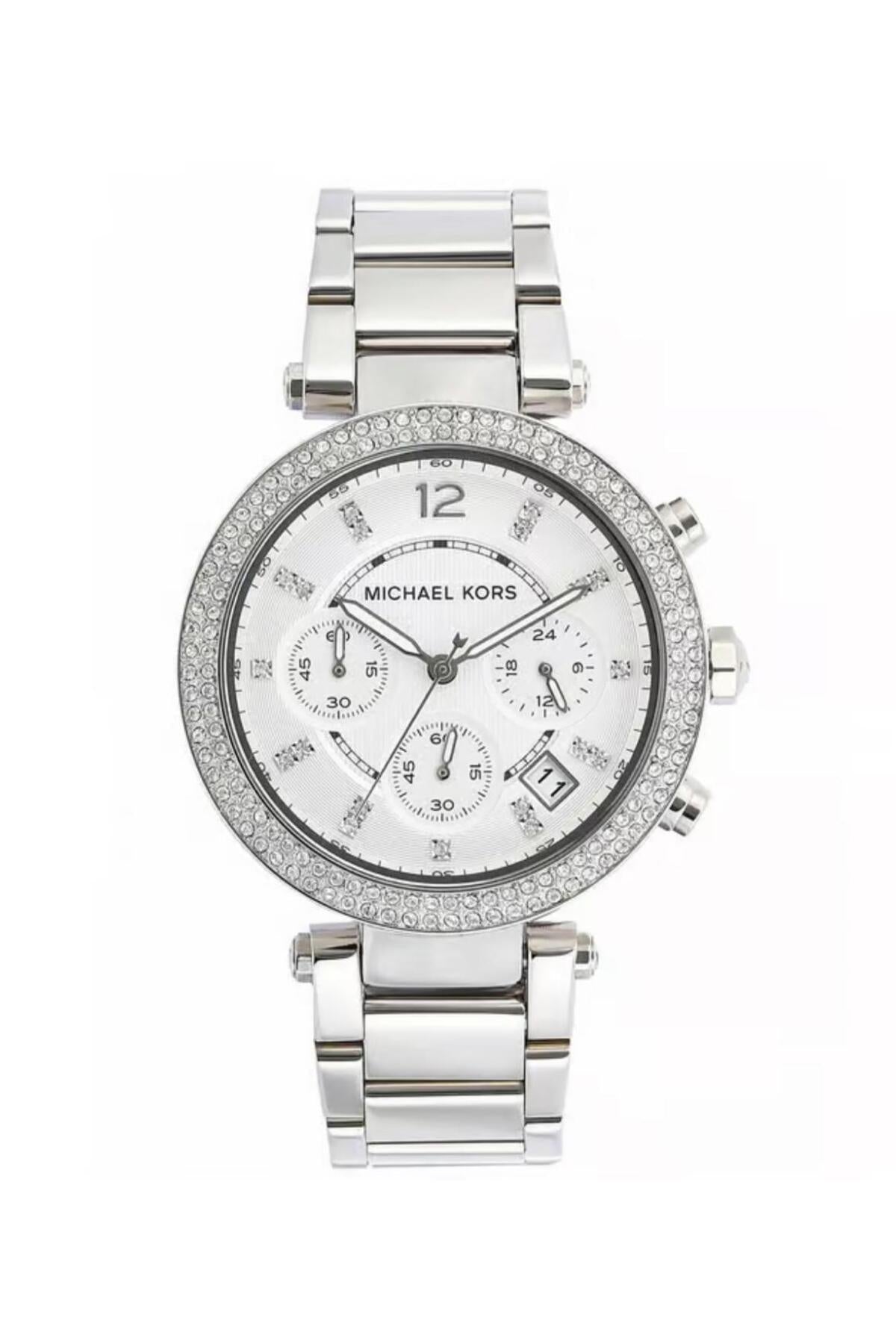 Kors Parker Women'S Silver Dial Stainless Steel Analog Watch - Mk5353 - Image 1