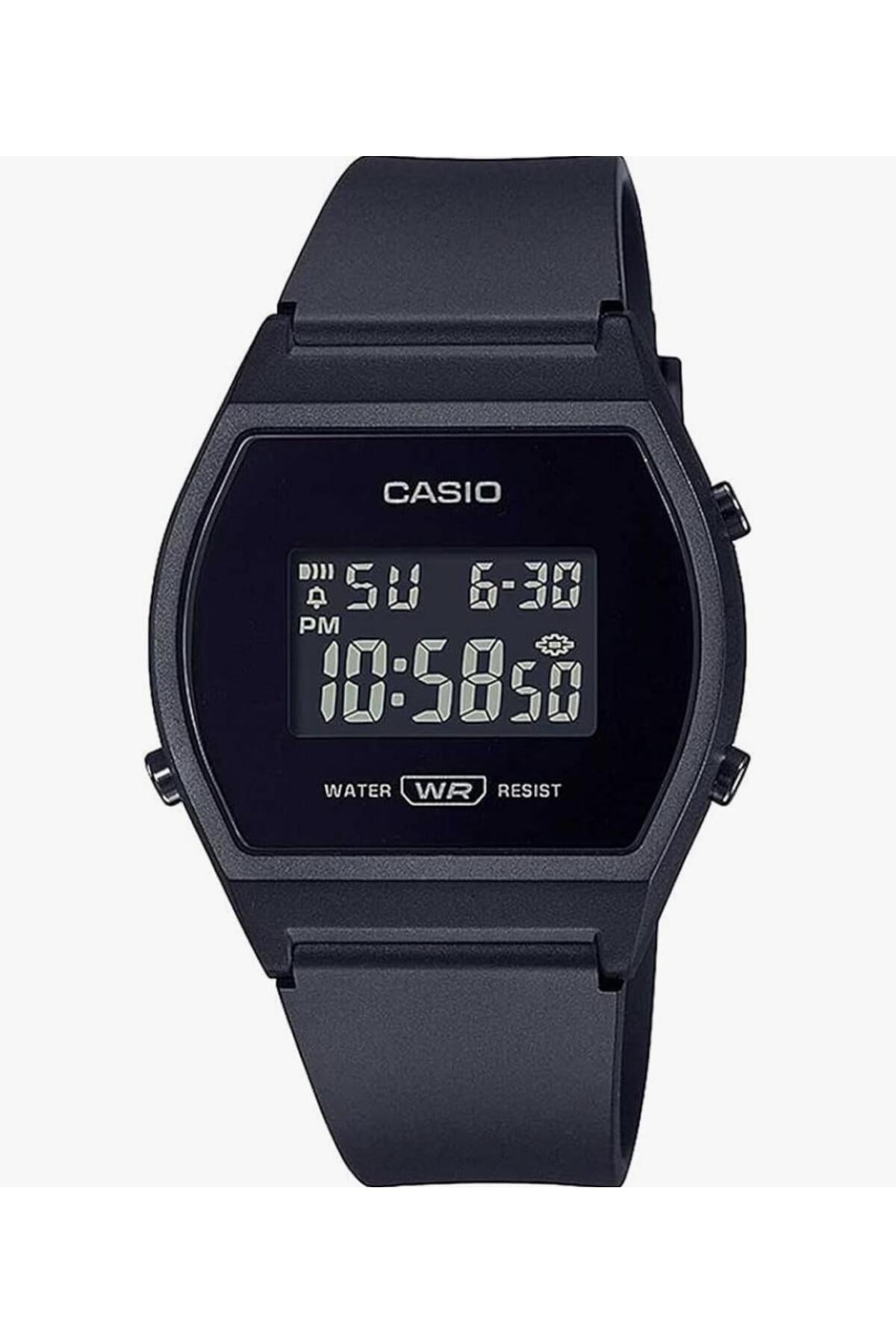 Unisex-Adult Vintage LW-204-1BDF Black Digital Dial Black Resin Strap D215 - Image 1