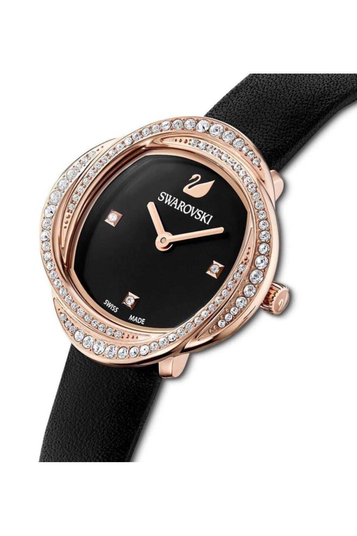 Swarovski Crystal Flower Watch - Gray Rose Gold - Image 2
