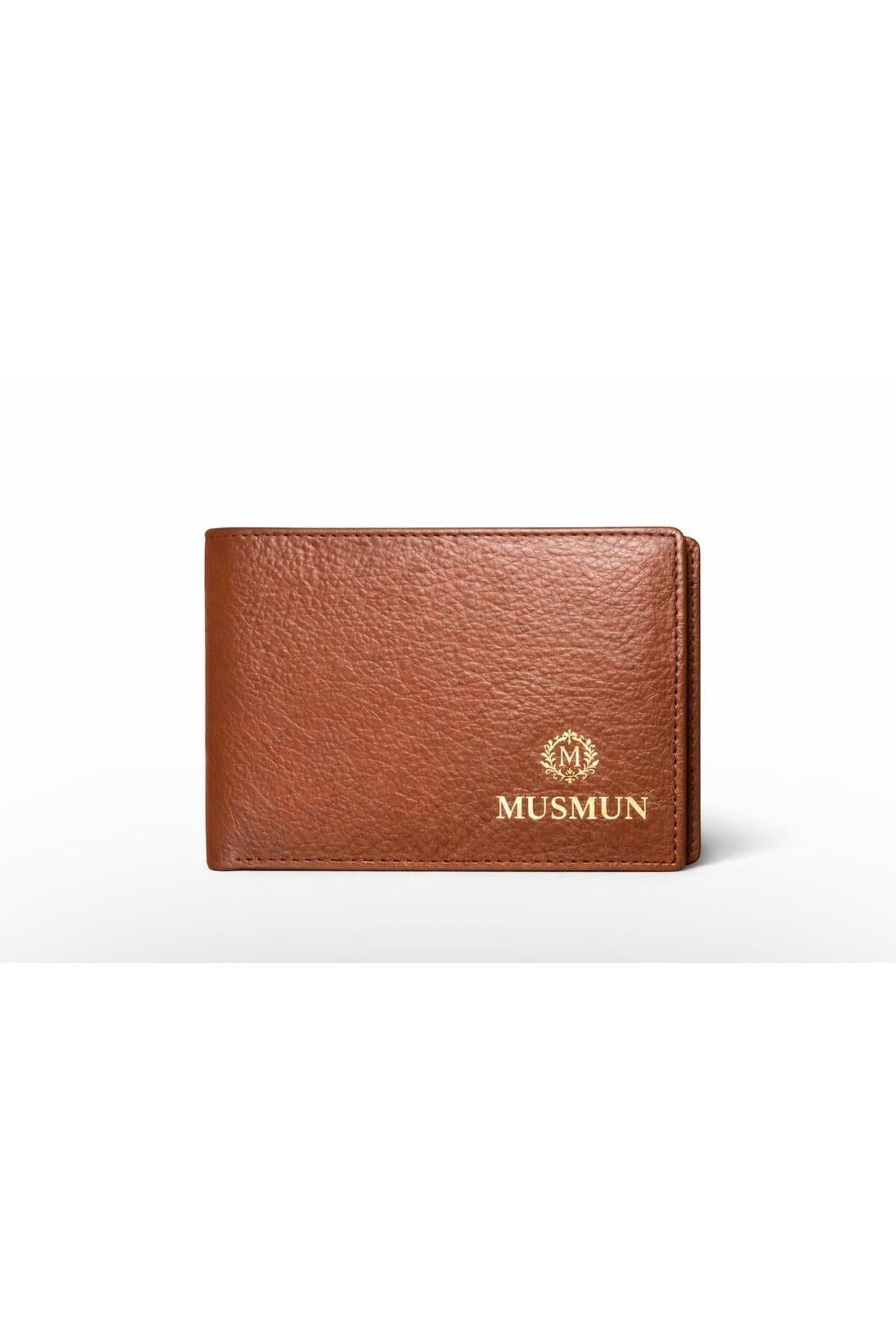 Premium Pure Leather Everyday Wallet for Men – Brown Bi-Fold Slim Wallet with ID Window - Image 1