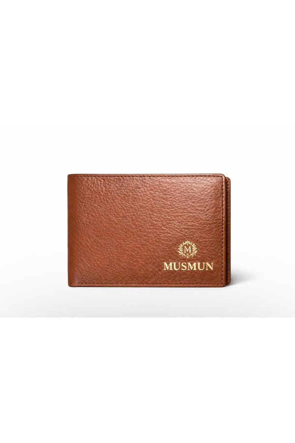 Premium Leather Bi-Fold Wallet for Men - Brown