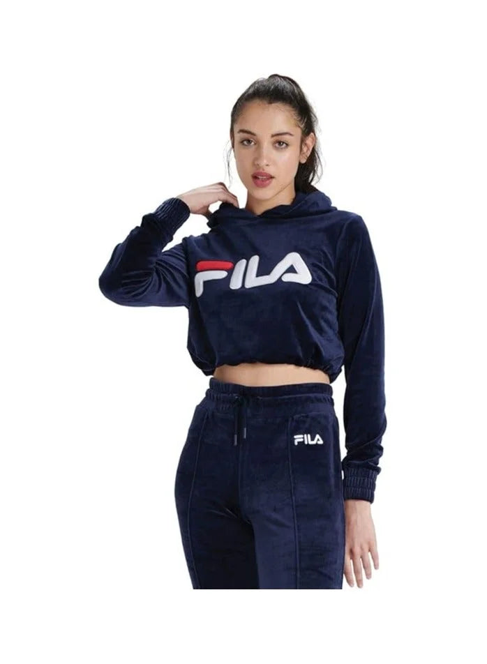 FILA Aitana Cropped Velour Hoodie - Image 1