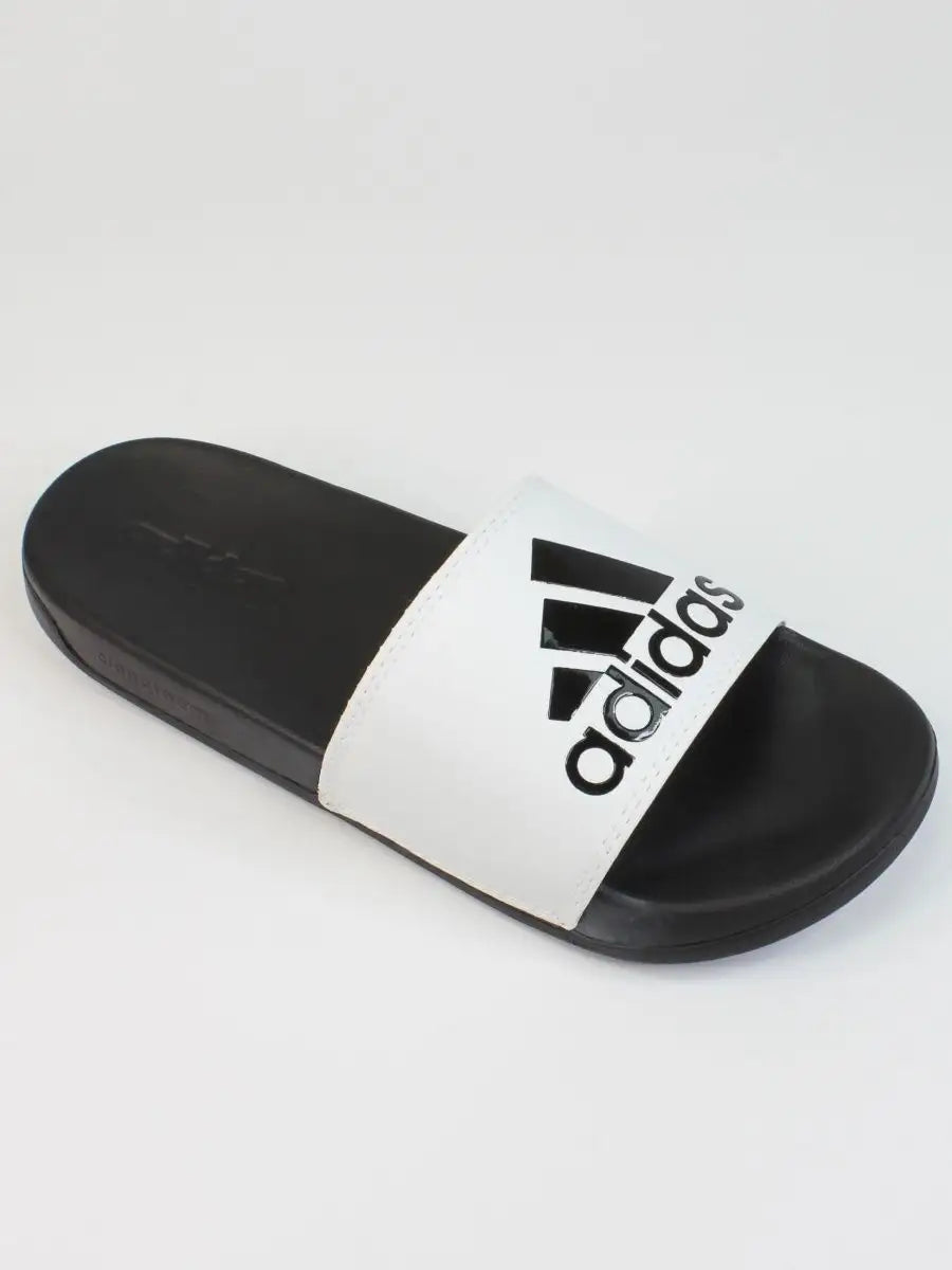 Adidas Adilette Comfort Slides - White\Black - Image 2