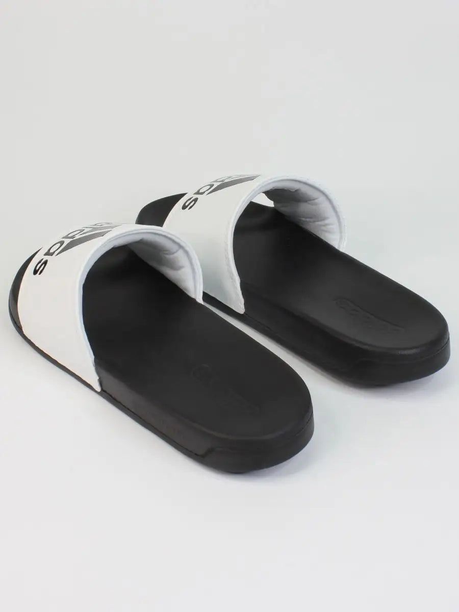 Adidas Adilette Comfort Slides - White\Black - Image 4