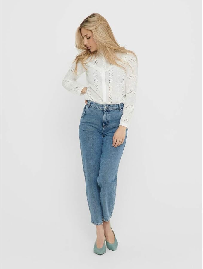 ONLY Women's Onlmiriam Ls Emb Anglaise Blouse Noos - Image 2