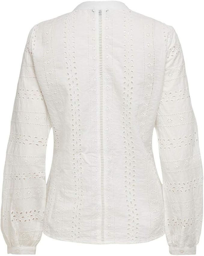 ONLY Women's Onlmiriam Ls Emb Anglaise Blouse Noos - Image 5