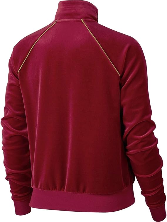 Nike Sportswear Velour Track Jacket (Red/Gold) - Image 3