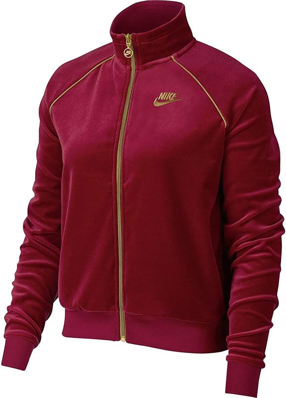 Nike Sportswear Velour Track Jacket (Red/Gold)