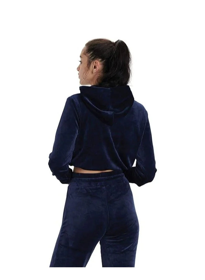 FILA Aitana Cropped Velour Hoodie - Image 2