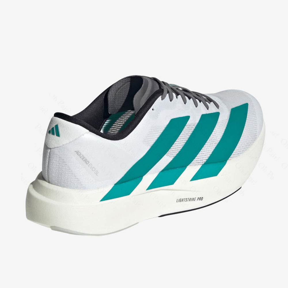 Adidas Adizero Evo SL Cloud White / Pure Teal / Grey Four - Image 3