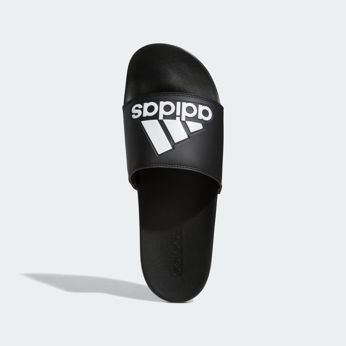 Adidas Adilette Comfort Slides - Black/White - Image 5