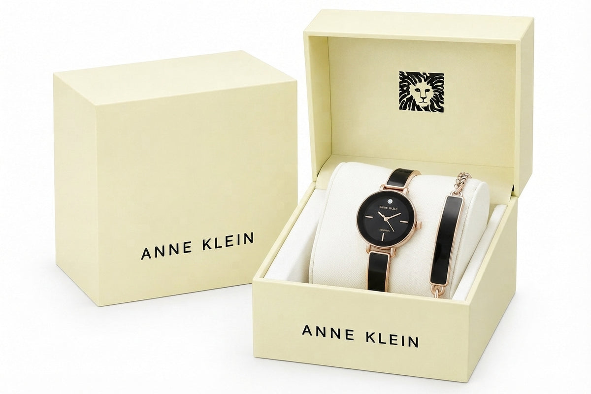 Anne Klein Women's Black Ceramic Bracelet Watch - Image 2