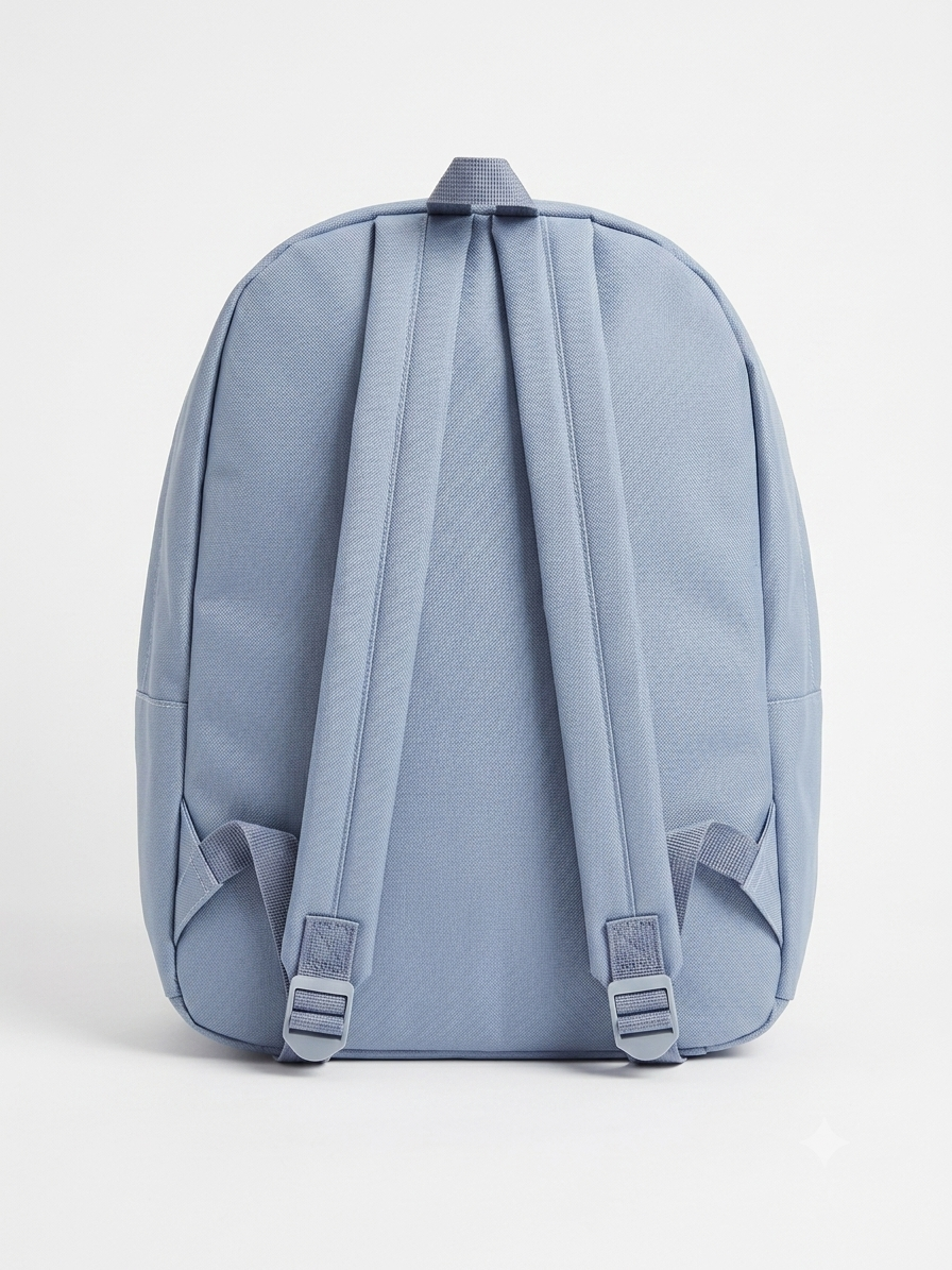 Blue Multi-Pocket Canvas Casual Backpack - Image 2