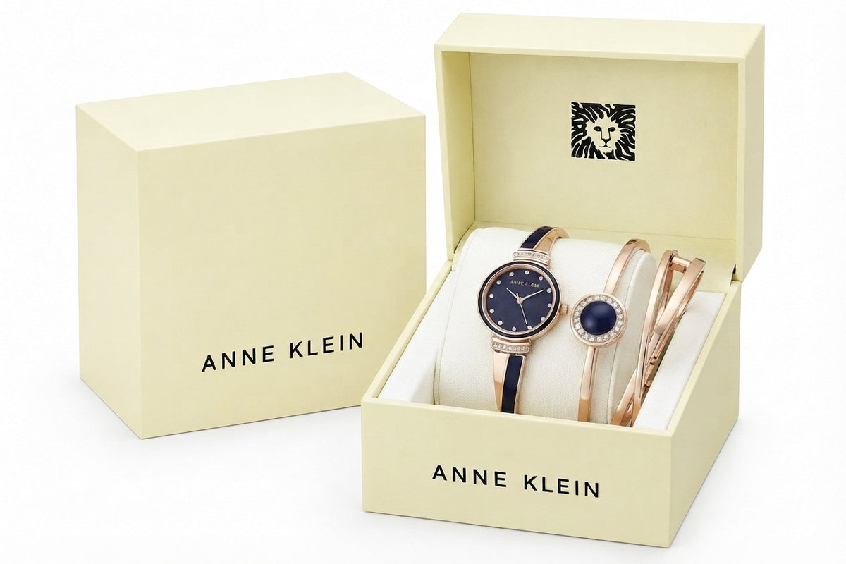 Anne Klein Women's Premium Crystal Accented Bangle Watch Set - Image 2