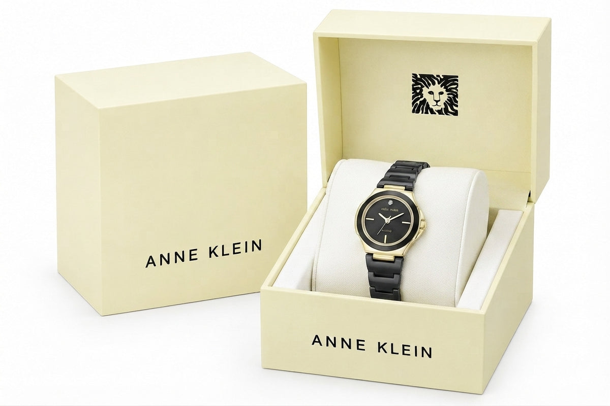 Anne Klein Women's Quartz Black Ceramic Bracelet Watch - Image 2