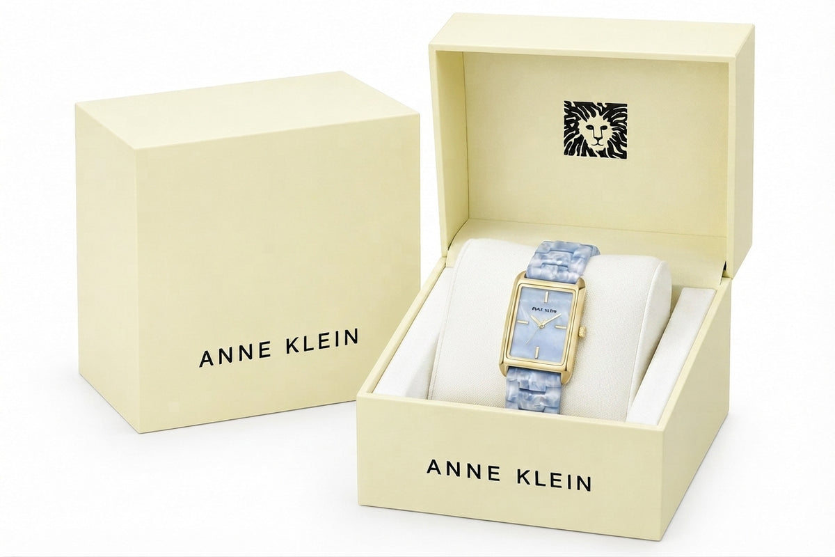 Anne Klein Women’s Rectangular Resin Link Watch - Image 2