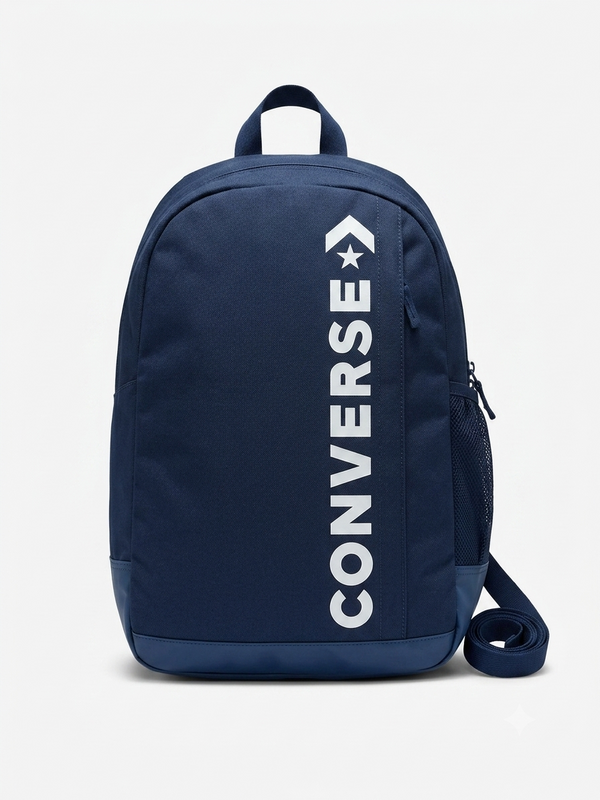 Converse Unisex Vertical Logo Backpack (Navy Blue)