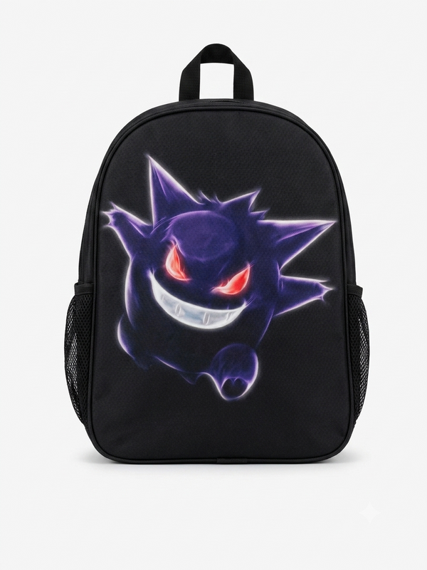 Pokémon Gengar Black School Backpack Kids Character Daypack