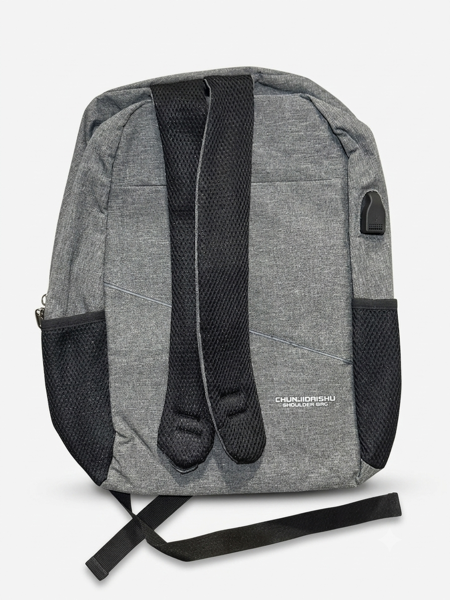 Grey Casual Everyday Laptop Backpack - Image 2