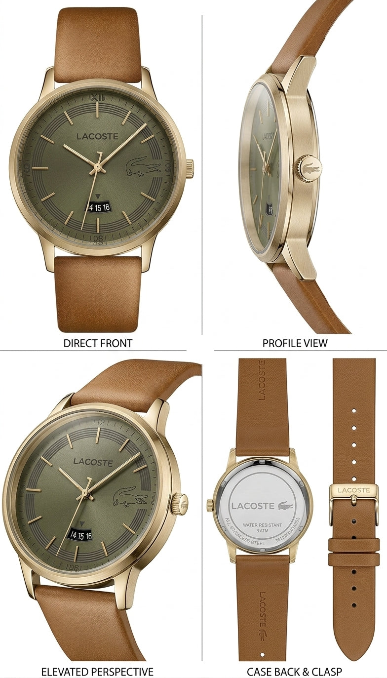 Lacoste Madrid, Analog Men Watch, Brown - Image 2