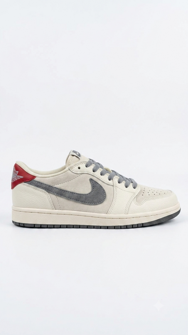 Air Jordan 1 Low OG "Sail Wolf Grey Varsity Red"