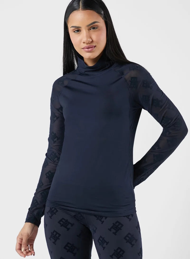 Tommy Hilfiger Sport Slim Monogram Flock Top for Women - Image 1