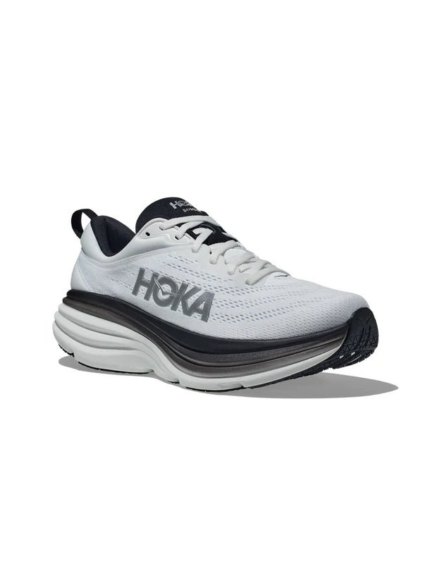 HOKA Bondi 8 2E Wide 'White Black' - Image 3