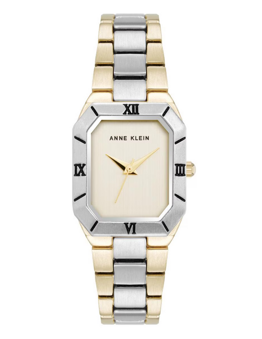 Anne Klein Women's Quartz Roman Numeral Bezel Gold-Tone Alloy Metal Watch