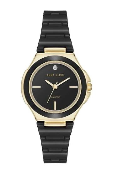 Anne Klein Women's Quartz Black Ceramic Bracelet Watch