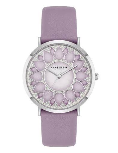 Anne Klein women's wrist watch with a floral-inspired dial design
