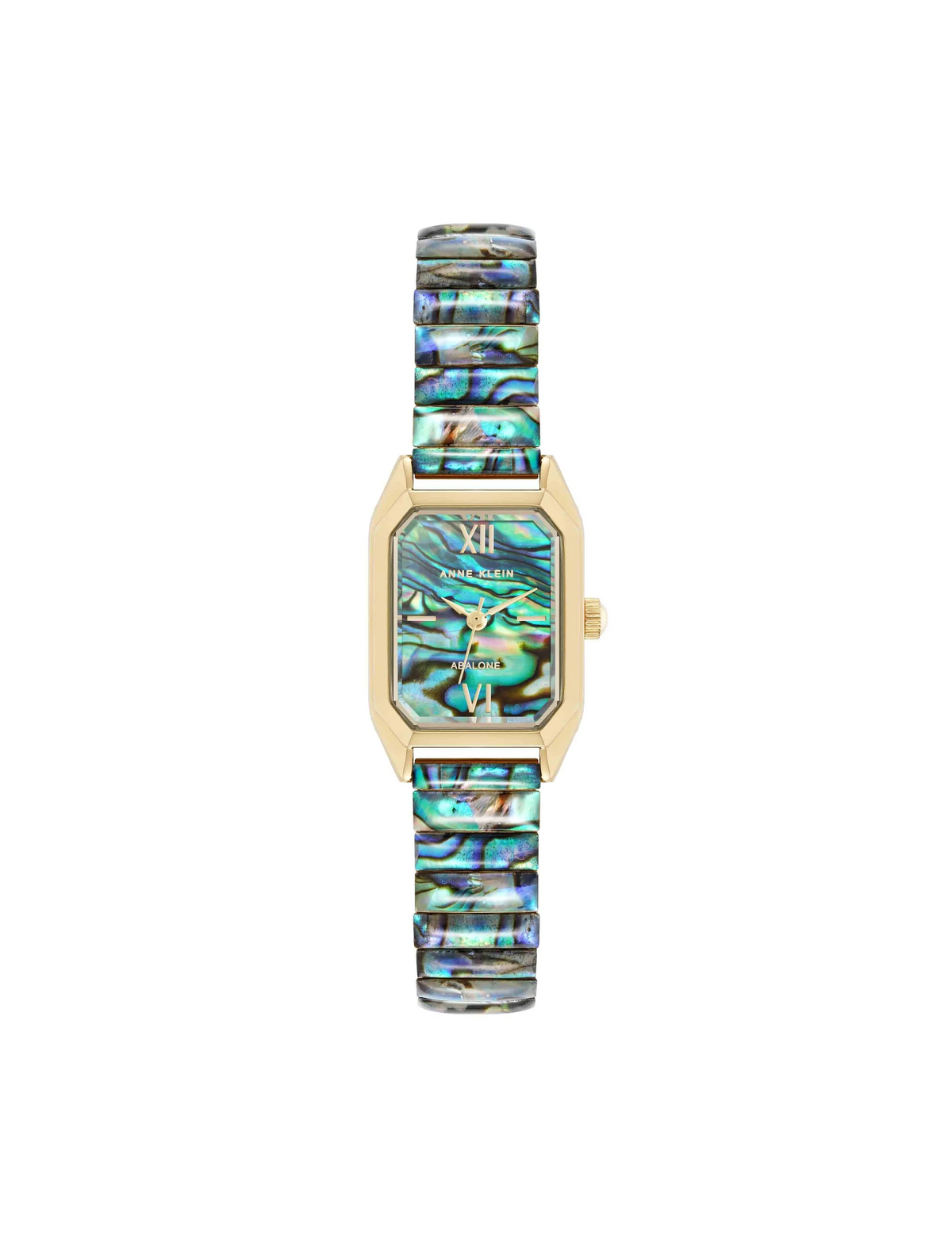 Anne Klein Gold-Tone Octagonal Abalone Dial Link Bracelet Watch - Image 1