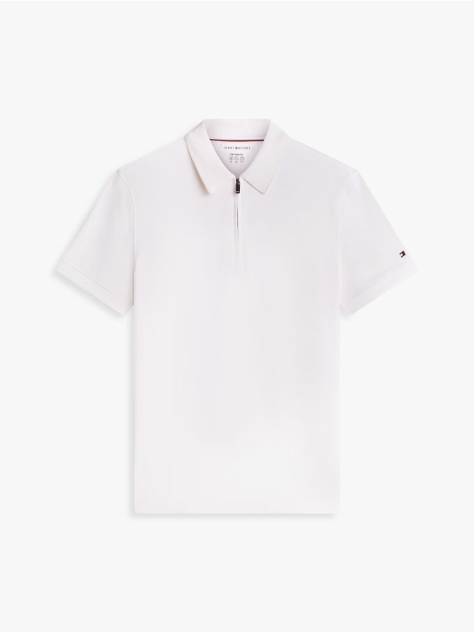 Tommy Hilfiger Smart Casual Performance Jacquard Zip Polo - Image 3