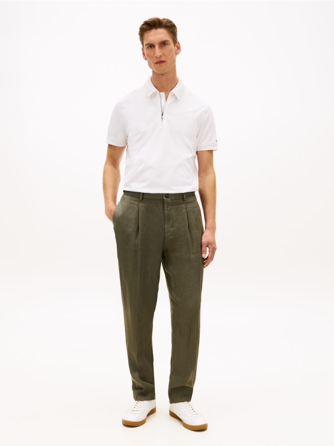 Tommy Hilfiger Smart Casual Performance Jacquard Zip Polo - Image 2