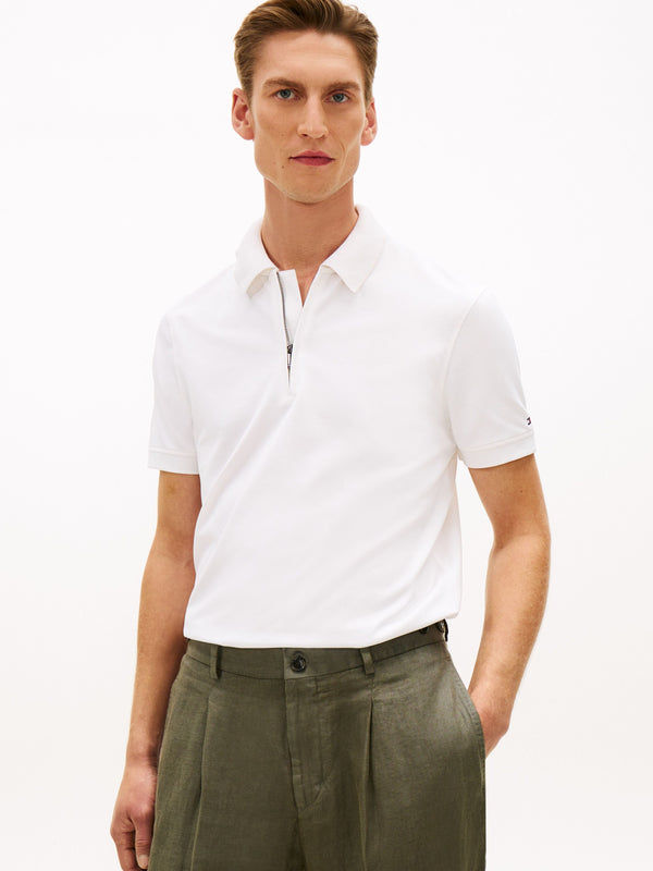 Tommy Hilfiger Smart Casual Performance Jacquard Zip Polo