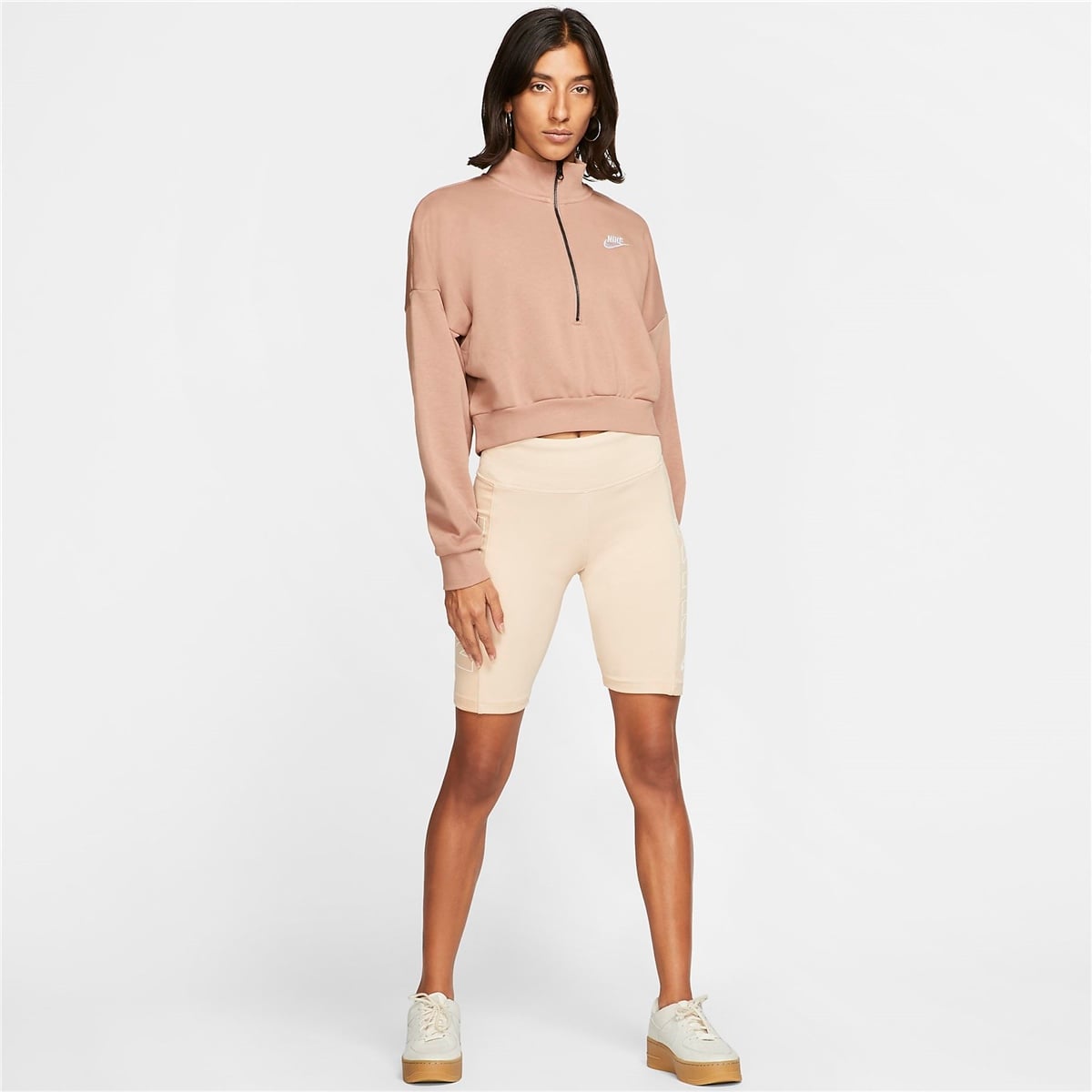 NIKE Women's Fleece Long Sleeve Crop Top - Image 2