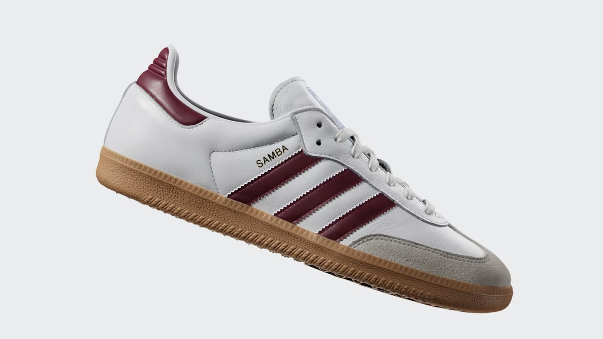 Adidas Samba OG – Cloud White / Collegiate Burgundy / Gum - Image 2