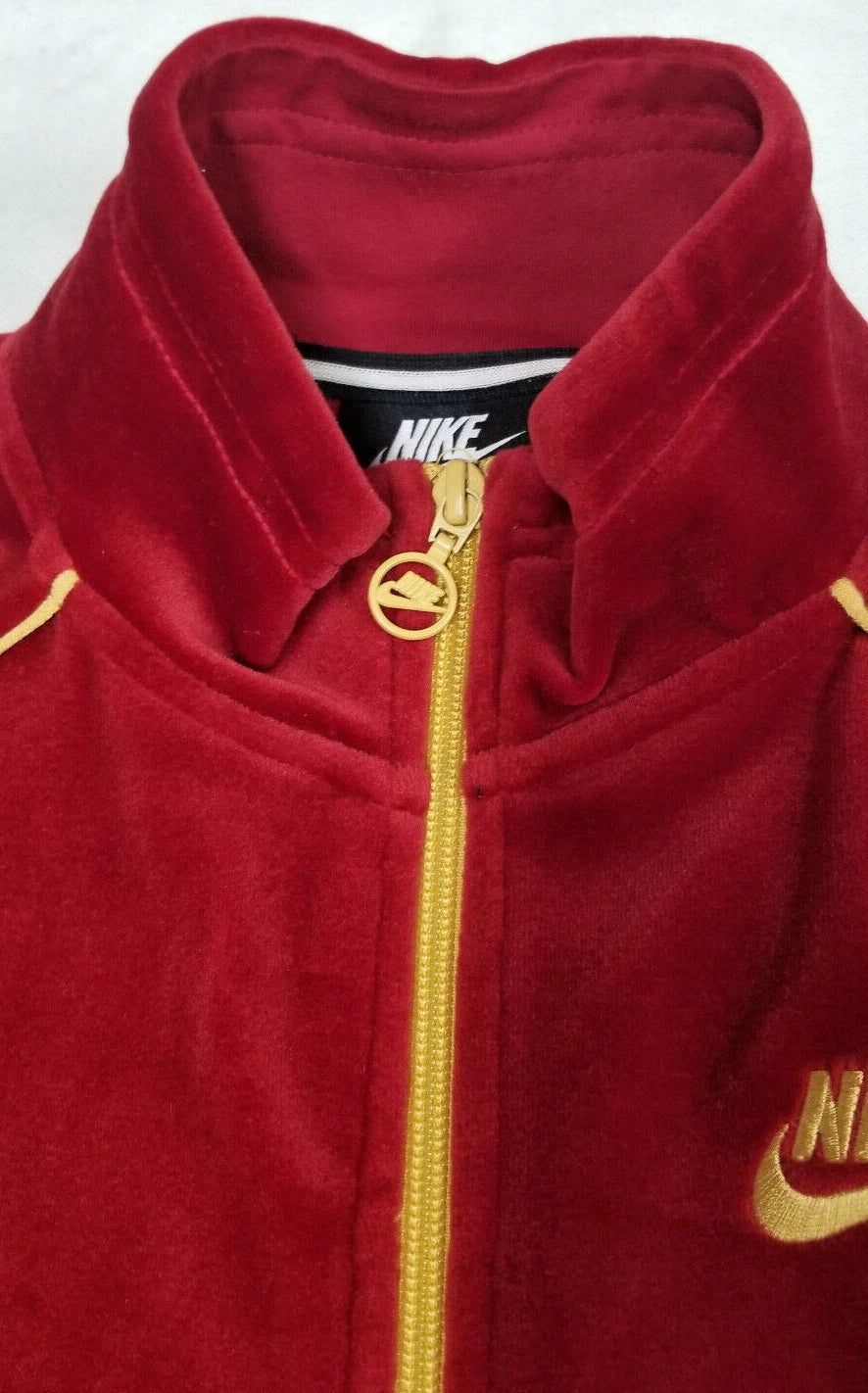 Nike Sportswear Velour Track Jacket (Red/Gold) - Image 5