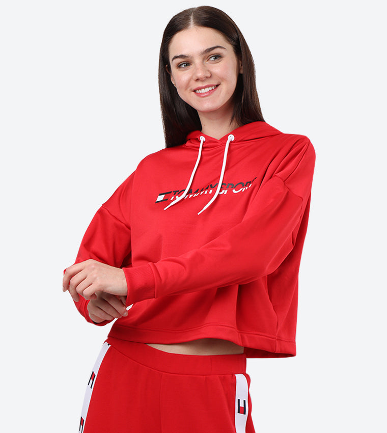 Tommy Hilfiger Sport Women's Cropped Activewear Pullover Hoodie - Image 1