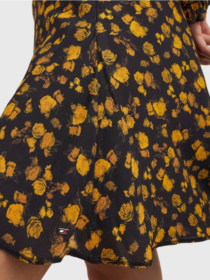Frosted Floral Flare Crepe Mini Skirt WW0WW37069 - Image 2